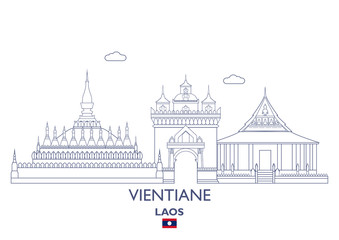 Vientiane City Skyline, Laos