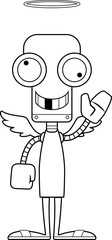Cartoon Silly Angel Robot
