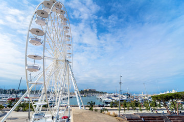 Wheel and Vauban port in Antibes