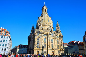 Fototapeta na wymiar Central square in Dresden, Germany