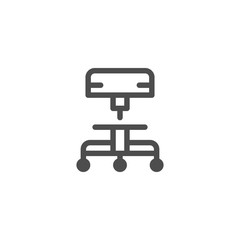 Adjustable stool line icon
