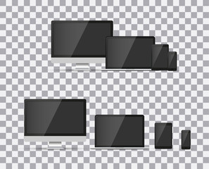 TV, modern blank screen lcd, led, on isolate background, stylish vector illustration EPS10