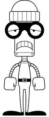 Fototapeta premium Cartoon Sad Thief Robot