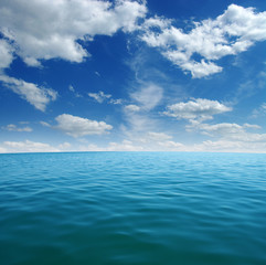 Obraz na płótnie Canvas Blue sea water surface