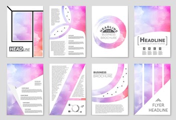 Fototapeta premium Abstract vector layout background set. For art template design, list, front page, mockup brochure theme style, banner, idea, cover, booklet, print, flyer, book, blank, card, ad, sign, sheet,, a4.