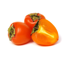 Persimmon fruit isolated on white