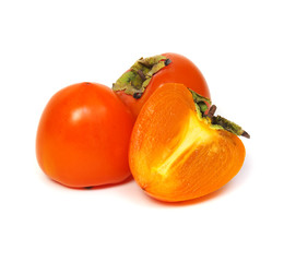 Persimmon fruit isolated on white