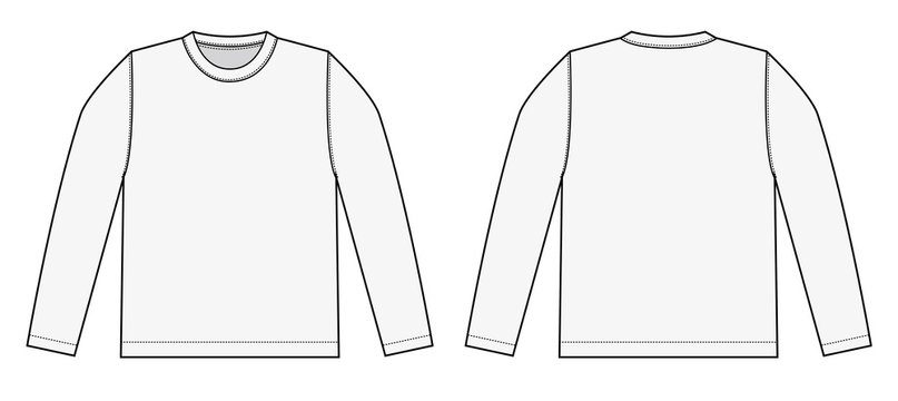 long t shirt template