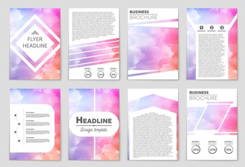 Abstract vector layout background set. For art template design, list, front page, mockup brochure theme style, banner, idea, cover, booklet, print, flyer, book, blank, card, ad, sign, sheet,, a4.