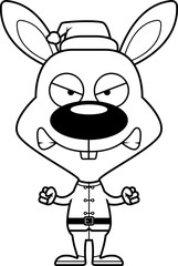Cartoon Angry Xmas Elf Bunny