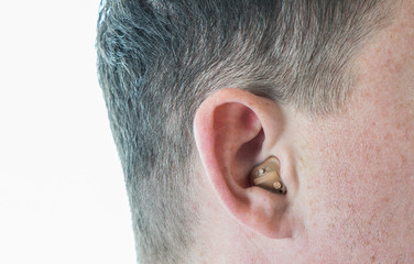 Man with hearing aid