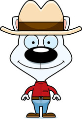 Cartoon Smiling Cowboy Kitten
