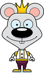 Cartoon Smiling Prince Mouse