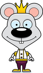 Cartoon Smiling Prince Mouse
