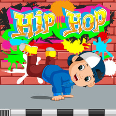 Fototapeta premium kids dancing hip hop