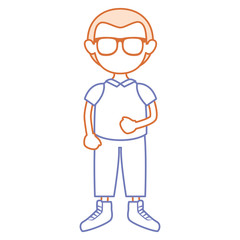 young man with glasses avatar character