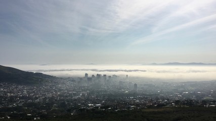View of Cape Town from Table Mountain National Park in Cape Town