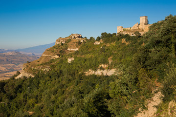 Fototapeta na wymiar Enna (Sicily, Italy) - The Castello di Lombardia is one of the largest and most ancient edifices in Italy