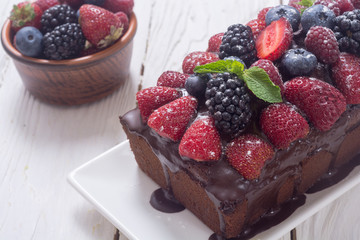 Homemade chocolate cake