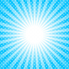 Pop Art template, Retro sunburst ray in vintage style