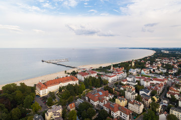 Cityscape of Sopot, view from above - obrazy, fototapety, plakaty