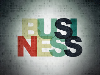Finance concept: Business on Digital Data Paper background