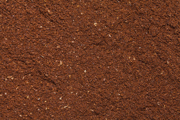 The background of the ground coffee