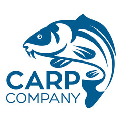 Obraz premium fish carp logo