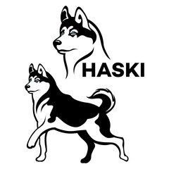 dog breed Husky logo