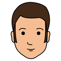 Fototapeta premium young man head avatar character