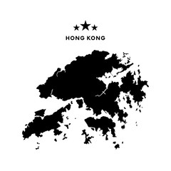 Hong Kong map. Vector illustration.