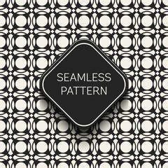 Abstract concept vector monochrome geometric pattern. Black and white minimal background. Creative illustration template. Seamless stylish texture. For wallpaper, surface, web design, textile, decor.