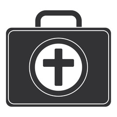 Fototapeta premium medical kit isolated icon
