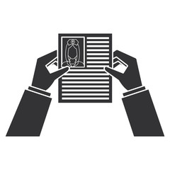 hands human with doctor curriculum isolated icon