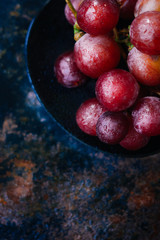 Close top view of grapes