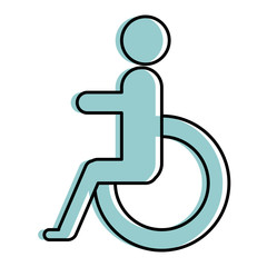 disabled sign isolated icon