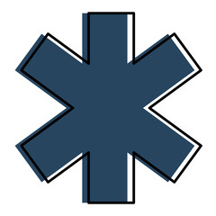 Obraz premium cross medical isolated icon