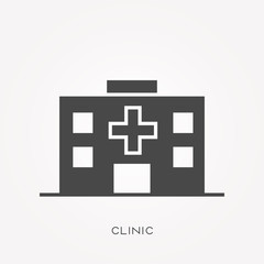 Silhouette icon clinic