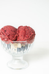 Homemade Vegan Banana and Blueberry Nice Cream or Sorbet