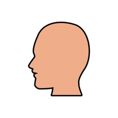 Man head silhouette icon vector illustration graphic design