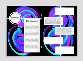 Fototapeta premium Abstract vector layout background set. For art template design, list, front page, mockup brochure theme style, banner, idea, cover, booklet, print, flyer, book, blank, card, ad, sign, sheet,, a4.