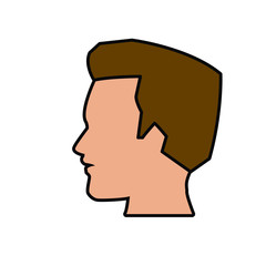 Man head silhouette icon vector illustration graphic design