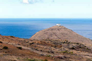 small hermitage on the coast of the island of Madeira, next to the village of Caniçal