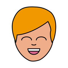 Man smiling cartoon icon vector illustration graphic design