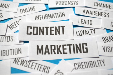 CONTENT MARKETING Paper Tag Cloud