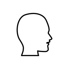 Man head silhouette icon vector illustration graphic design