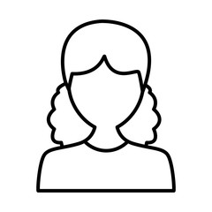 Woman avatar profile icon vector illustration graphic design