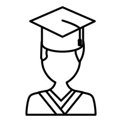 Student graduation cartoon icon vector illustration graphic design