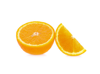Mandarin orange on white background