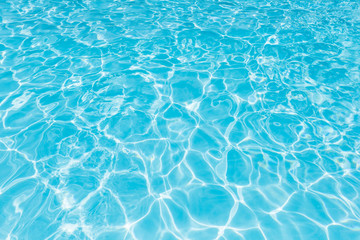 Naklejka na ściany i meble Wonderful Blue and bright ripple water and surface in swimming pool, Beautiful motion gentle wave in pool